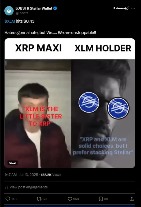 Post during an XLM rally