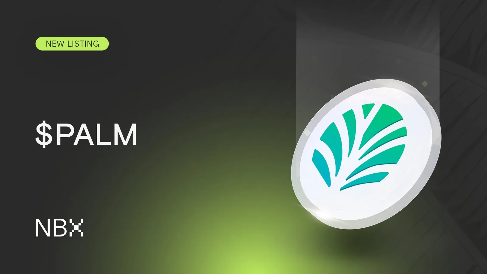 $PALM listing art, the token's first CEX listing, Apr 29, 2025