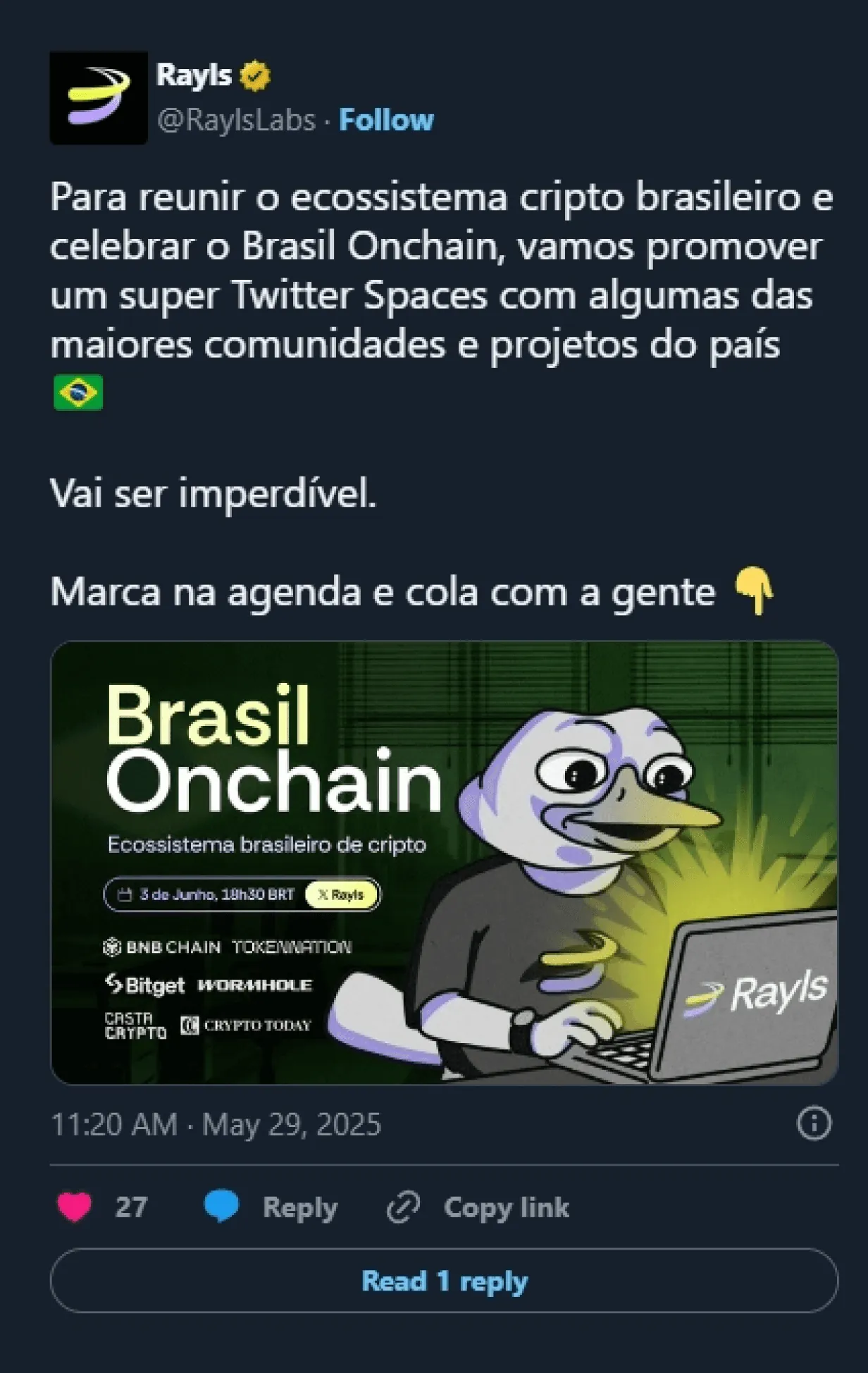 Call for the Brazil Onchain Super Spaces, May 29, 2025
