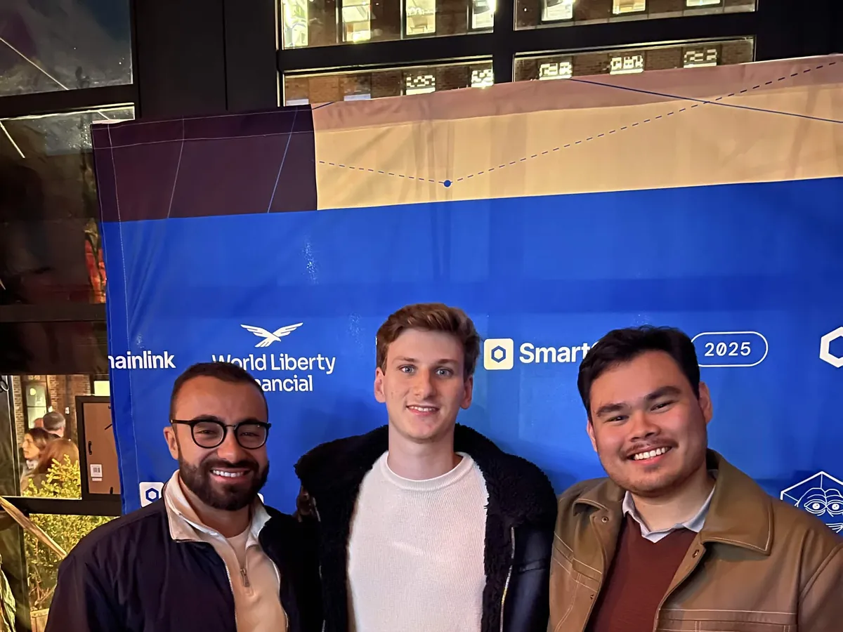MOIC team members at Chainlink SmartCon 2025 in New York